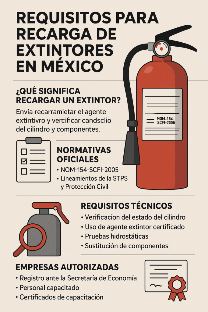 requisitos para recarga de extintores en méxico